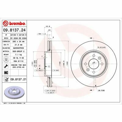 BREMBO COATED DISC LINE