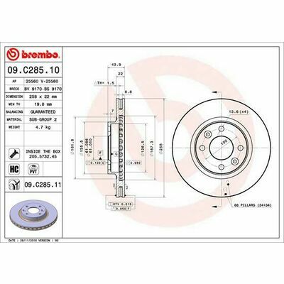 BREMBO COATED DISC LINE