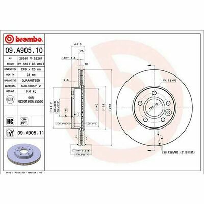BREMBO COATED DISC LINE