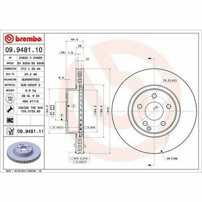 BREMBO COATED DISC LINE