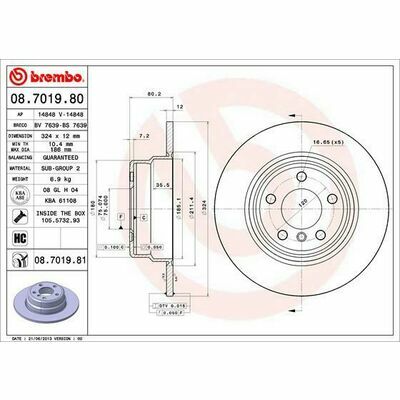 BREMBO COATED DISC LINE