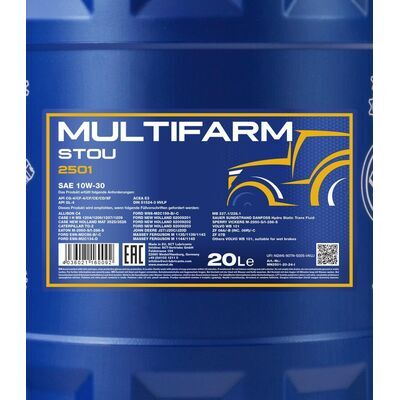 MANNOL 2501 Multifarm STOU 10W-30