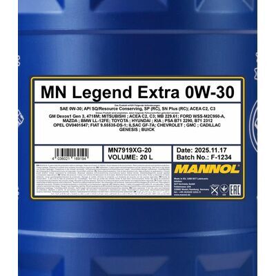 MANNOL 7919 Legend Extra 0W-30