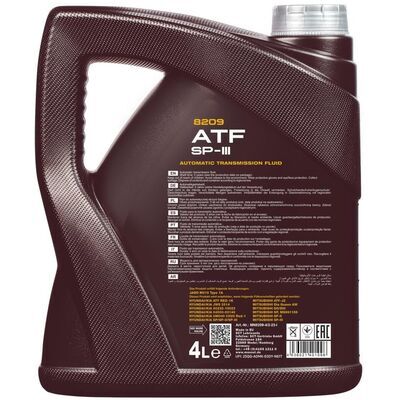 Mannol 8209 for Korean cars ATF SP-III