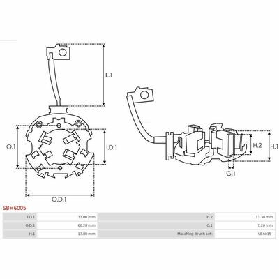 Brandneu | AS-PL | Anlasser-bürstenhalter