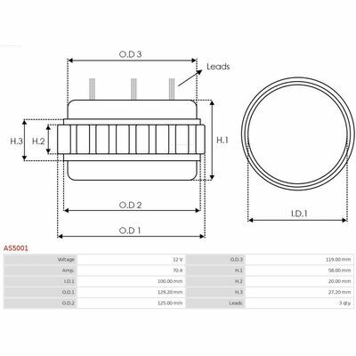 Tout neuf | AS-PL | Bobine d'alternateur