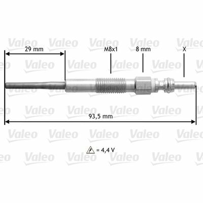 243G0080 RIDEX Bougie de préchauffage 4,4V M8X1, Bougie de