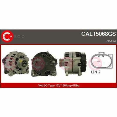 Alternatore 12V Tensione 180A Carica Corrente Per