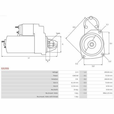 Tout neuf | AS-PL | Demarreur | D6RA59