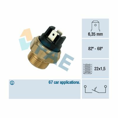 FAE 36360 Interrupteur De Temprature, Ventilateur De Radiateur, Gris