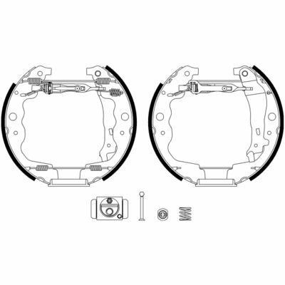 Blue Print ADBP410013 Jeu De Mâchoires De Frein Arrière - Compatible Land Rover Range Rover III, Nissan Terrano III, Renault Duster I