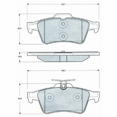 Set placute frana punte spate