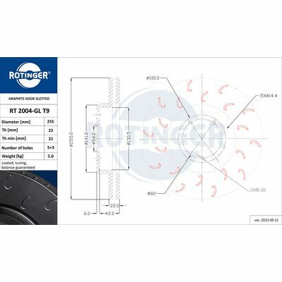 GRAPHITE HOOK SLOTTED