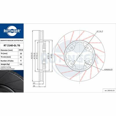GRAPHITE REGULAR SLOTTED PLUS