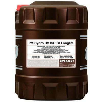 PEMCO 2203 Hydro HV ISO 68 LONGLIFE