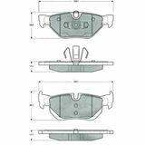 Set placute frana punte spate