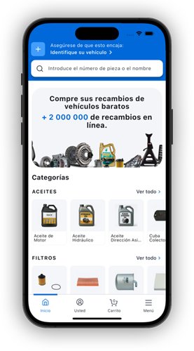 Distriauto, la aplicación